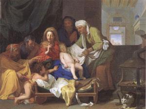 Brun, Charles Le Holy Family with the Infant Jesus Asleep (mk05)